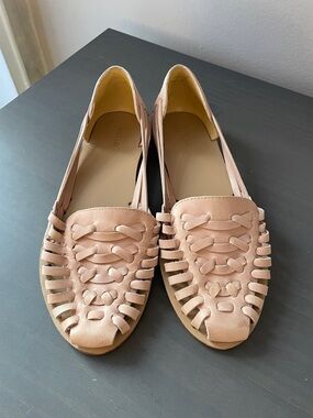 Nisolo Desert Rose Woven Leather Flats